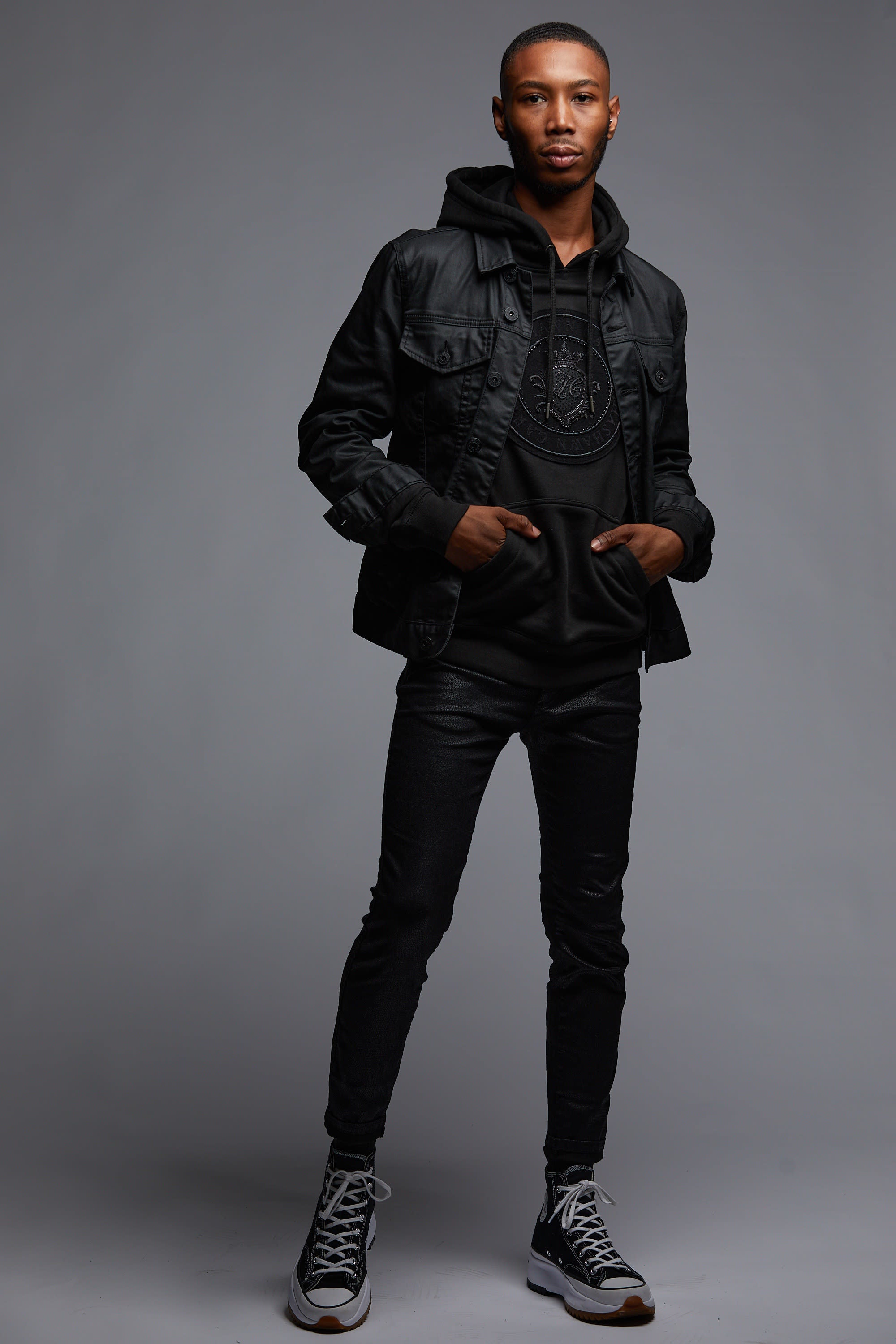 The Medallion Blackout Hoodie - Hashawn Carey Apparel