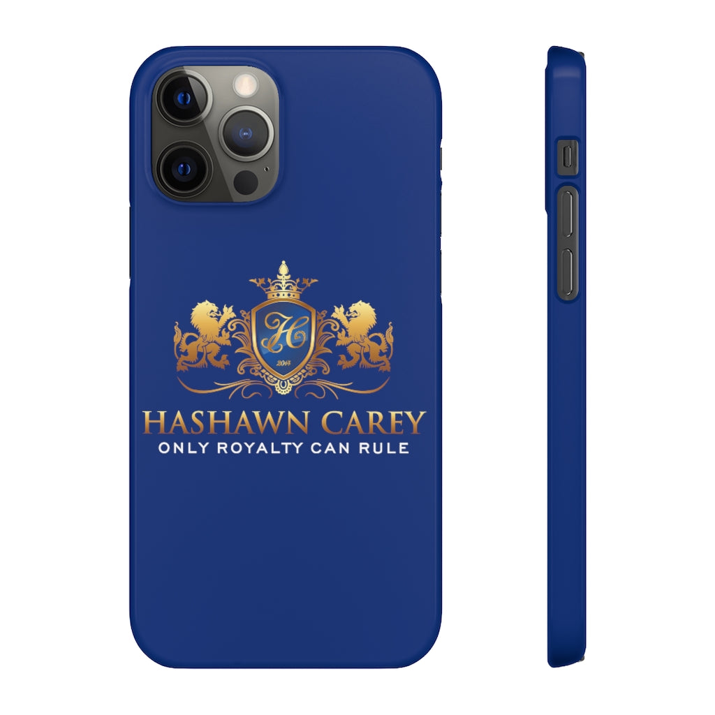 Hashawn Carey Logo Royal Blue Slim Phone Case