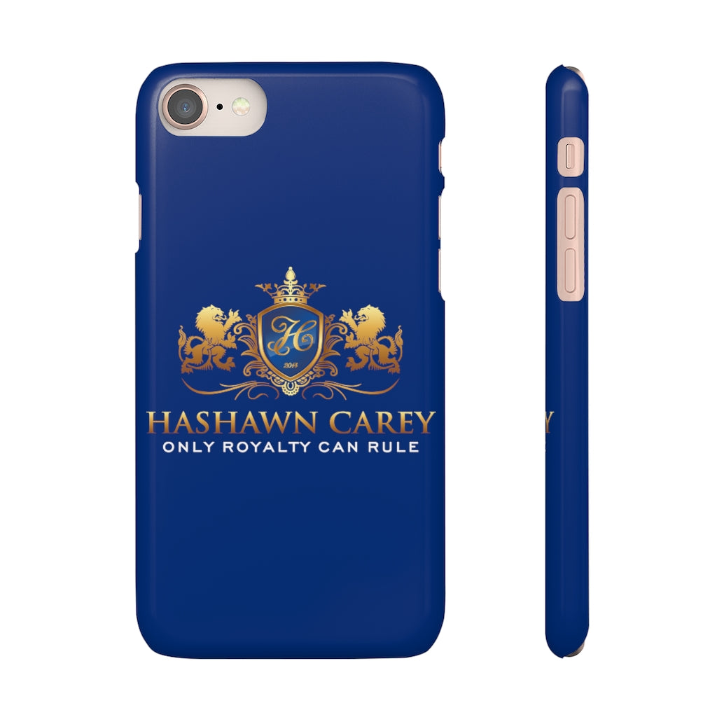 Hashawn Carey Logo Royal Blue Slim Phone Case