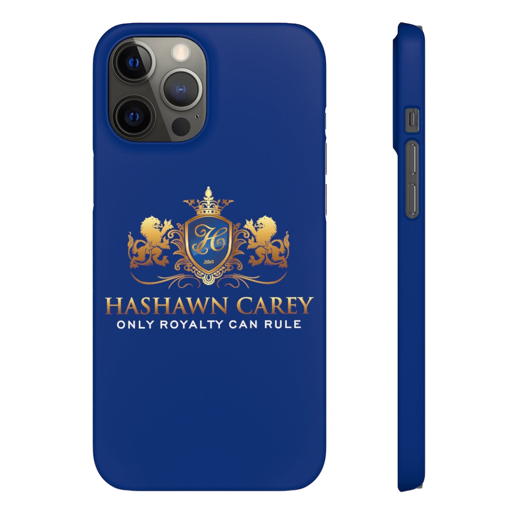 Hashawn Carey Logo Royal Blue Slim Phone Case