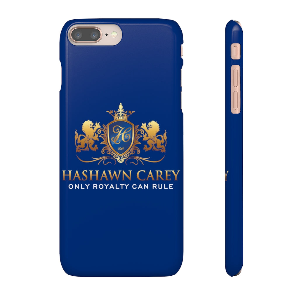 Hashawn Carey Logo Royal Blue Slim Phone Case