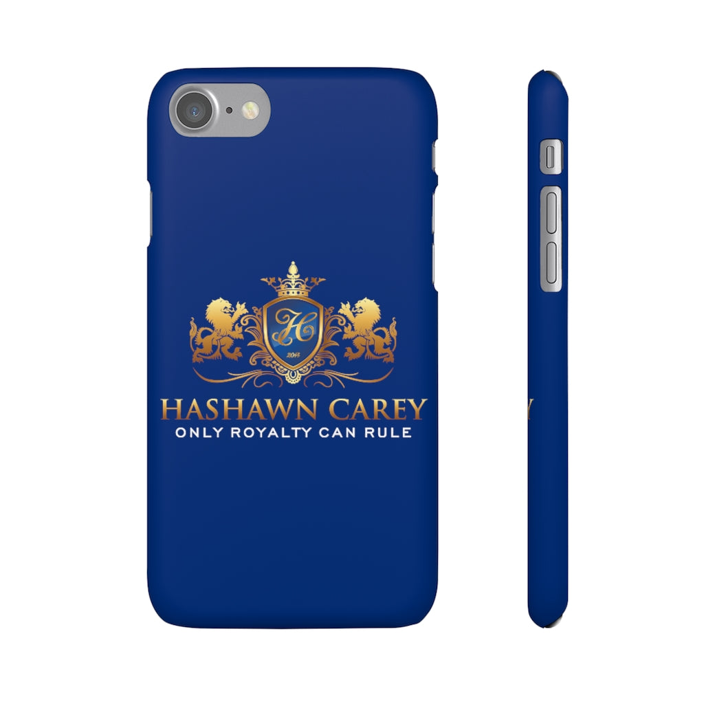 Hashawn Carey Logo Royal Blue Slim Phone Case