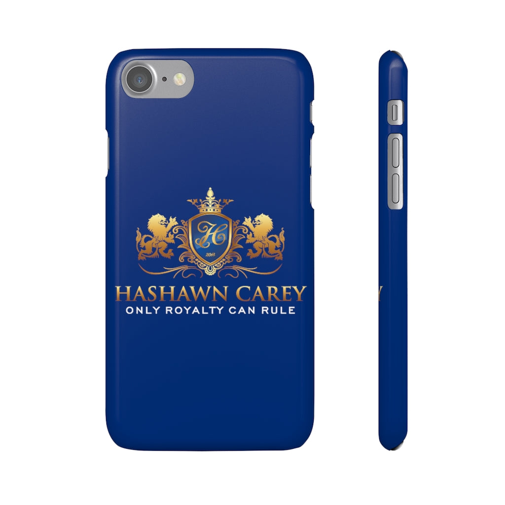 Hashawn Carey Logo Royal Blue Slim Phone Case