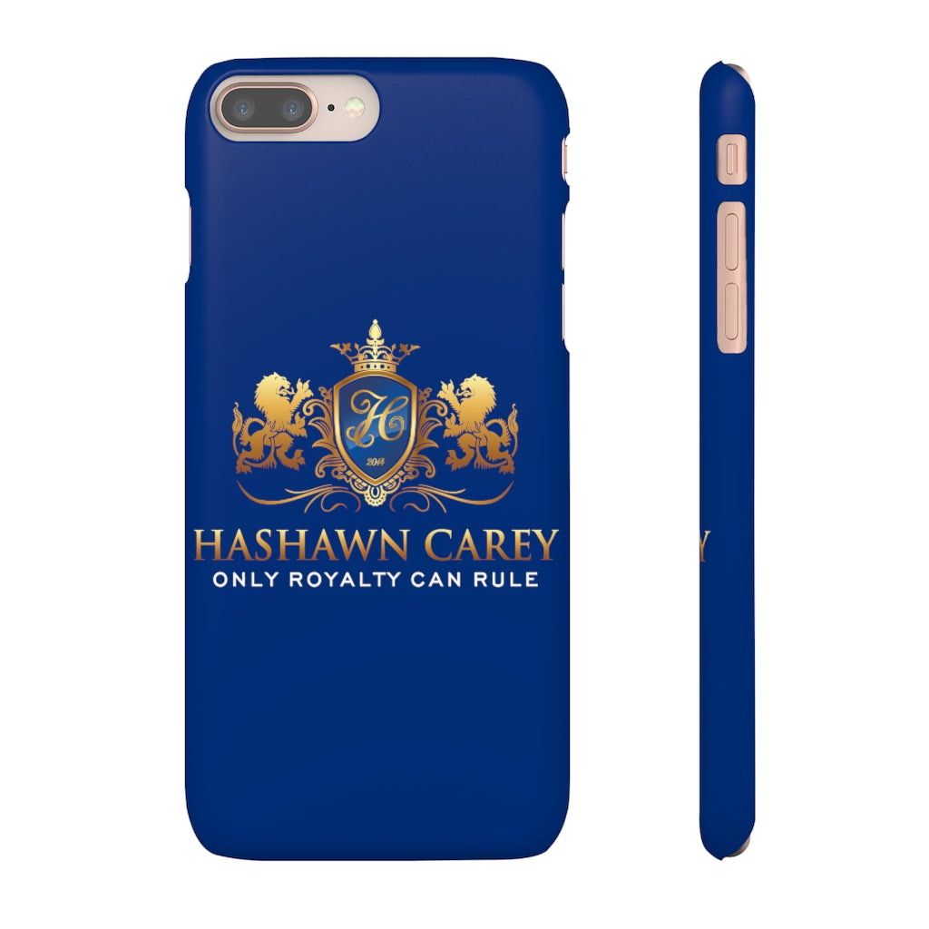 Hashawn Carey Logo Royal Blue Slim Phone Case