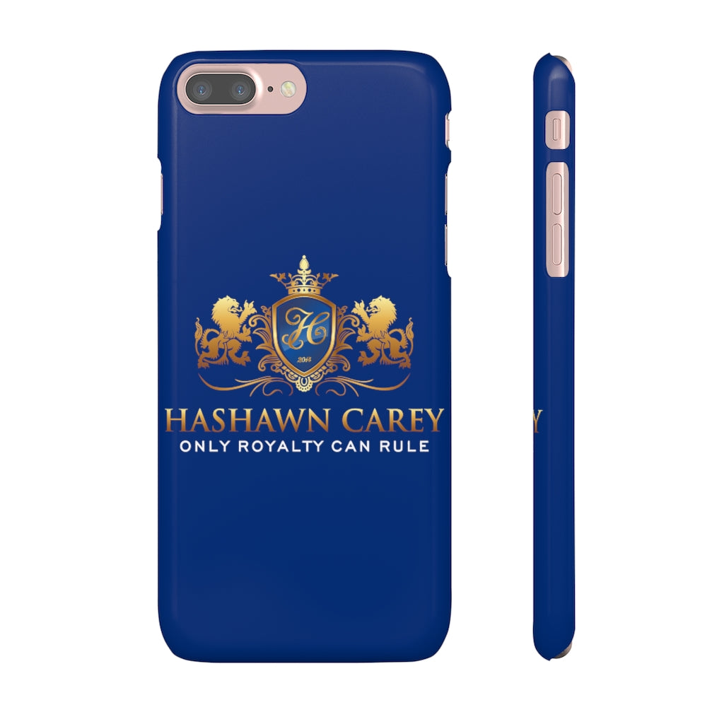 Hashawn Carey Logo Royal Blue Slim Phone Case