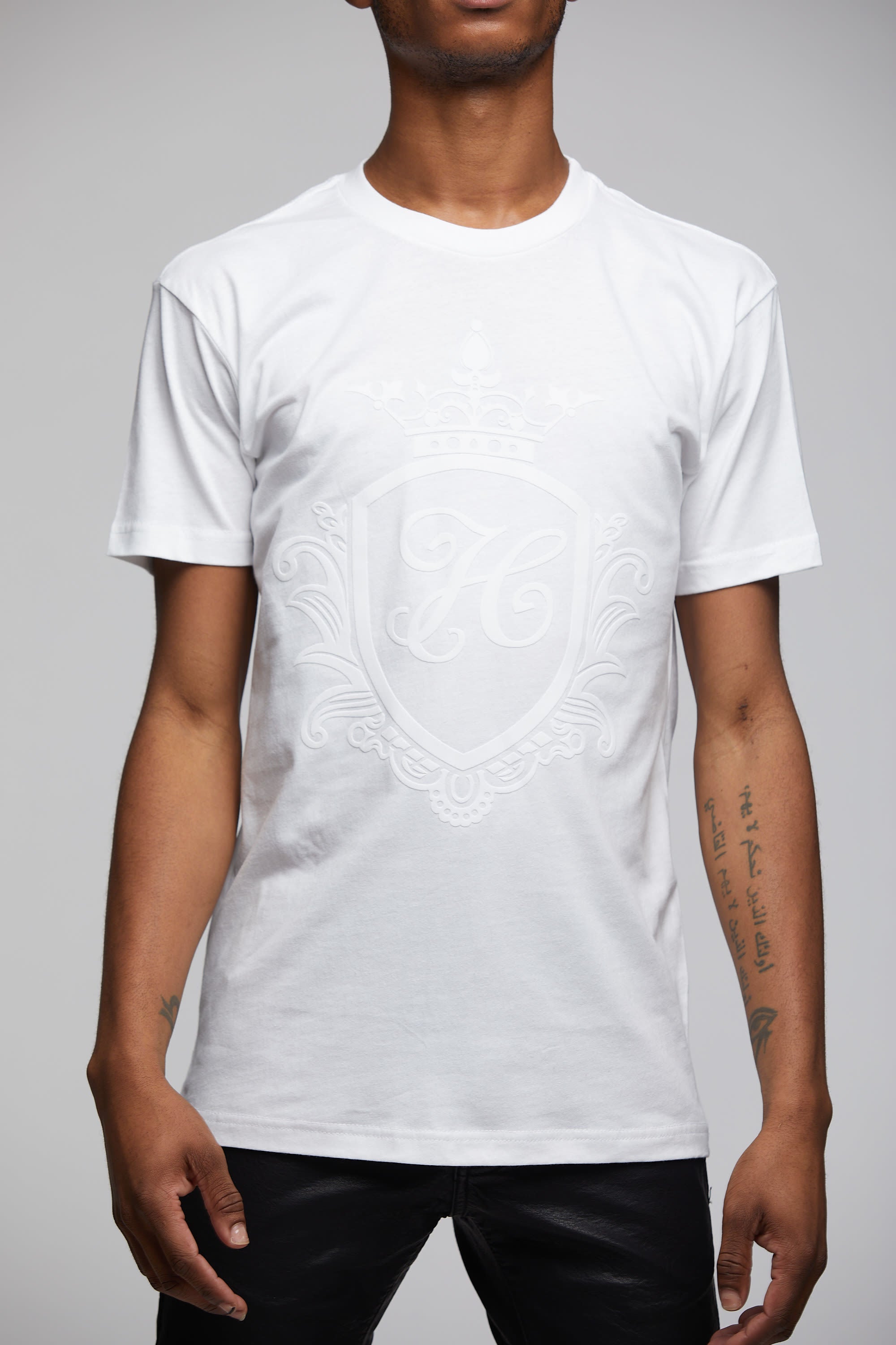Hashawn Carey Apparel Blanc Sur Blanc